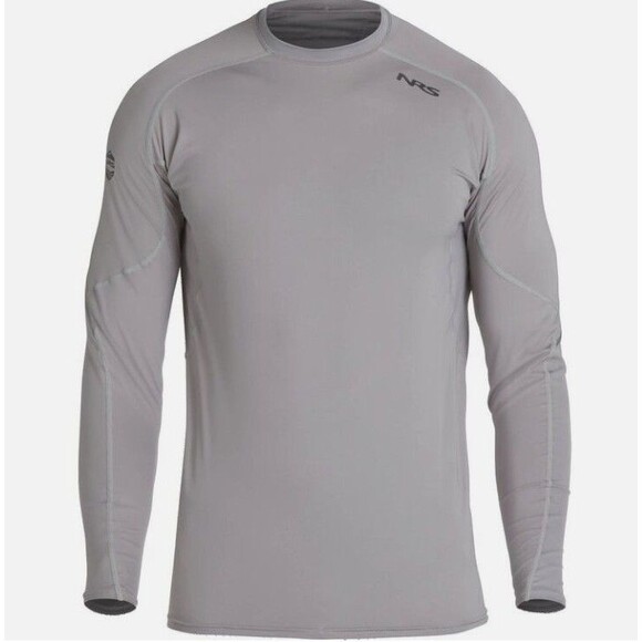 NRS Mens Rash Guard sz Medium Gray Stretch Swim Paddle Raft Surf Beach UPF50 NWT - Picture 1 of 11